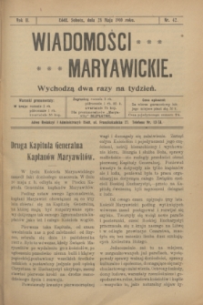 Wiadomości Maryawickie. R.2, nr 42 (28 maja 1910)