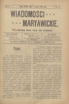 Wiadomości Maryawickie. R.2, nr 44 (4 czerwca 1910)