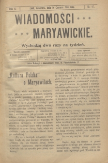 Wiadomości Maryawickie. R.2, nr 47 (16 czerwca 1910)