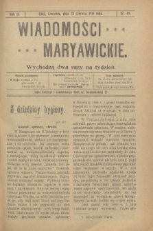 Wiadomości Maryawickie. R.2, nr 49 (23 czerwca 1910)