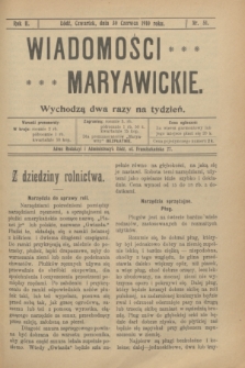 Wiadomości Maryawickie. R.2, nr 51 (30 czerwca 1910)