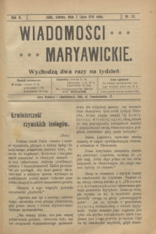 Wiadomości Maryawickie. R.2, nr 52 (2 lipca 1910)