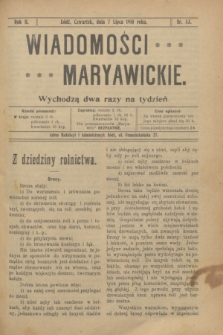 Wiadomości Maryawickie. R.2, nr 53 (7 lipca 1910)