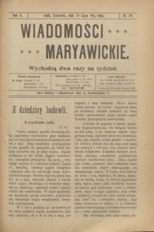 Wiadomości Maryawickie. R.2, nr 59 (28 lipca 1910)