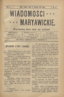 Wiadomości Maryawickie. R.2, nr 64 (13 sierpnia 1910)