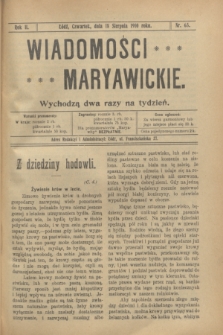 Wiadomości Maryawickie. R.2, nr 65 (18 sierpnia 1910)