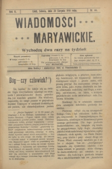 Wiadomości Maryawickie. R.2, nr 66 (20 sierpnia 1910)