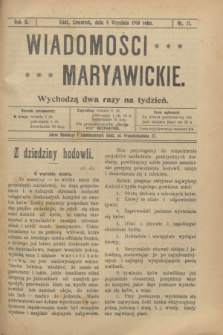 Wiadomości Maryawickie. R.2, nr 71 (8 września 1910)
