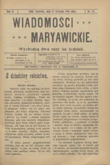 Wiadomości Maryawickie. R.2, nr 73 (15 września 1910)