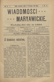 Wiadomości Maryawickie. R.2, nr 75 (22 września 1910)