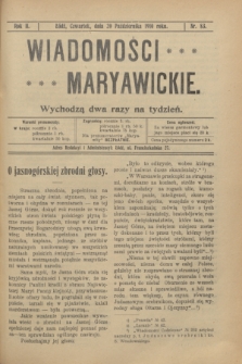 Wiadomości Maryawickie. R.2, nr 83 (20 października 1910)