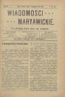 Wiadomości Maryawickie. R.2, nr 88 (5 listopada 1910)