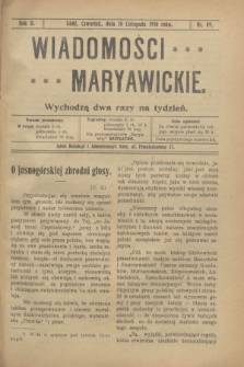 Wiadomości Maryawickie. R.2, nr 89 (10 listopada 1910)