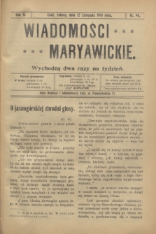 Wiadomości Maryawickie. R.2, nr 90 (12 listopada 1910)