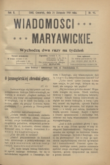 Wiadomości Maryawickie. R.2, nr 93 (24 listopada 1910)
