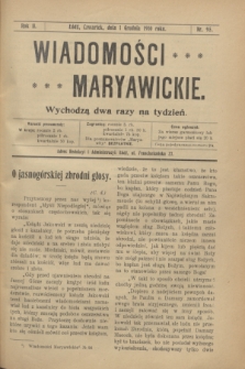 Wiadomości Maryawickie. R.2, nr 95 (1 grudnia 1910)