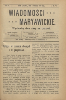 Wiadomości Maryawickie. R.2, nr 97 (8 grudnia 1910)
