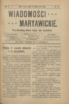 Wiadomości Maryawickie. R.2, nr 98 (10 grudnia 1910)