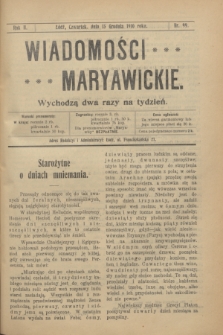 Wiadomości Maryawickie. R.2, nr 99 (15 grudnia 1910)