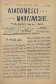Wiadomości Maryawickie. R.2, nr 100 (17 grudnia 1910)