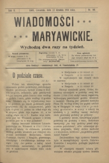 Wiadomości Maryawickie. R.2, nr 101 (22 grudnia 1910)