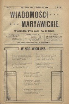 Wiadomości Maryawickie. R.2, nr 102 (24 grudnia 1910)