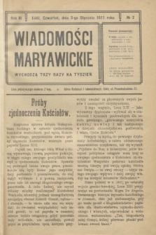 Wiadomości Maryawickie. R.3, № 2 (5 stycznia 1911)