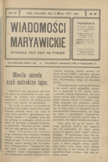 Wiadomości Maryawickie. R.3, № 26 (2 marca 1911)