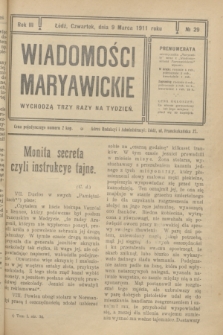 Wiadomości Maryawickie. R.3, № 29 (9 marca 1911)