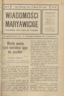 Wiadomości Maryawickie. R.3, № 32 (16 marca 1911)