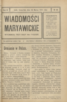 Wiadomości Maryawickie. R.3, № 38 (30 marca 1911)