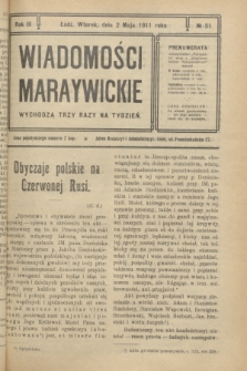 Wiadomości Maryawickie. R.3, № 51 (2 maja 1911)