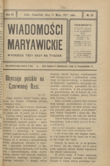 Wiadomości Maryawickie. R.3, № 55 (11 maja 1911)