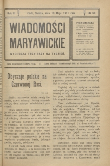 Wiadomości Maryawickie. R.3, № 56 (13 maja 1911)