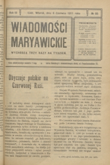 Wiadomości Maryawickie. R.3, № 66 (6 czerwca 1911)
