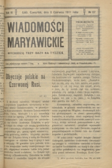 Wiadomości Maryawickie. R.3, № 67 (8 czerwca 1911)