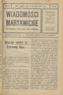 Wiadomości Maryawickie. R.3, № 68 (10 czerwca 1911)