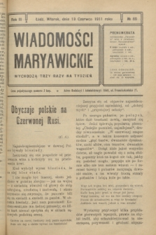 Wiadomości Maryawickie. R.3, № 69 (13 czerwca 1911)