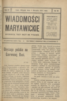 Wiadomości Maryawickie. R.3, № 90 (1 sierpnia 1911)