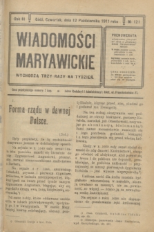 Wiadomości Maryawickie. R.3, № 121 (12 października 1911)