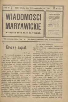 Wiadomości Maryawickie. R.3, № 125 (21 października 1911)