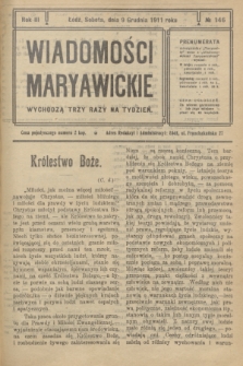 Wiadomości Maryawickie. R.3, № 146 (9 grudnia 1911)