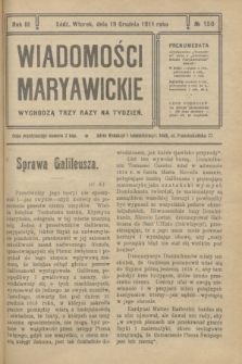 Wiadomości Maryawickie. R.3, № 150 (19 grudnia 1911)