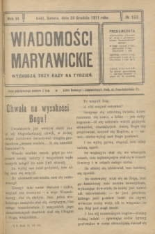 Wiadomości Maryawickie. R.3, № 152 (23 grudnia 1911)