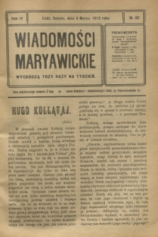 Wiadomości Maryawickie. R.4, № 30 (9 marca 1912)