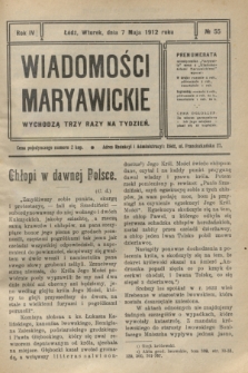 Wiadomości Maryawickie. R.4, № 55 (7 maja 1912)