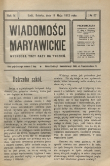 Wiadomości Maryawickie. R.4, № 57 (11 maja 1912)