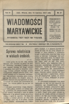 Wiadomości Maryawickie. R.4, № 73 (18 czerwca 1912)