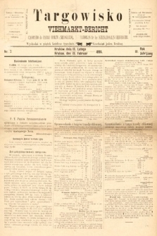 Targowisko : czasopismo dla handlu bydłem i nierogacizną = Viehmerkt-Bericht : Fachorgan für den Internationalem Viehverkehr. 1895, nr 7
