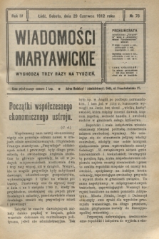 Wiadomości Maryawickie. R.4, № 78 (29 czerwca 1912)